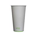 KITCH 24/7 White Compostable Paper Hot Cup, 20 Ounce -- 1000 per case