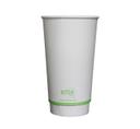 KITCH 24/7 White Compostable Smooth Insulated Paper Hot Cup, 20 Ounce -- 500 per case