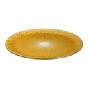 Rosseto Kalderon Spiro Gold 13 inch Round Handmade Glass Platter, set of 2