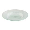 Rosseto Kalderon Spiro White 15.4 inch Round Wide Rim Handmade Glass Bowl, 15.4 x 15.4 x 2.2 inch