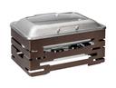 Rosseto Multi-Chef 10 inch Bronze Chafer with Soft Closing Lid 3 Fuel Holders and Reversible Burner Stand, 22.5 Ã— 17.5 Ã— 14.5 inch