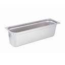 Winco SPJL-6HL 25 Gauge 18/8 Stainless Steel Half Size Long Anti-Jam Steam Table Pan, 6 inch Deep