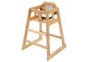 Winco Rubberwood Natural Finish Knocked Down Stacking High Chair, 20 inch Length.