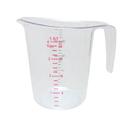 Winco PMCP-100 Polycarbonate Clear Measuring Cup with Color Graduations, 1 Quart Capacity
