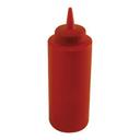 Winco PSB-12R Plastic Red Regular Squeeze Bottle, 12 Ounce Capacity