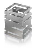 Rosseto Skycap 8 inch Stainless Steel Brushed Finish Square Multi Level Riser, 6 x 6 x 8 inch