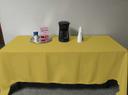 Intedge Yellow Poly/Cotton Tablecloth, 54 x 114 inch 