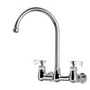 Krowne Royal Series 8 inch Center Wall Mount Faucet with 8.5 inch Wide Gooseneck Spout