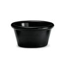 Winco RP-2K Melamine Black Plain Ramekin, 2 Ounce Capacity