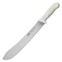 Winco White Polypropylene Handle Stal Stamped Butcher Knife, 12 inch Length -- 36 per case