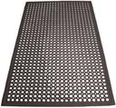 Winco Black Beveled Edge Rolled Rubber Floor Mat, 3 x 5 feet x 1/2 inch