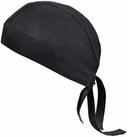 Winco Signature Chef Black Adjustable Tie Back Head Wrap -- 96 per case