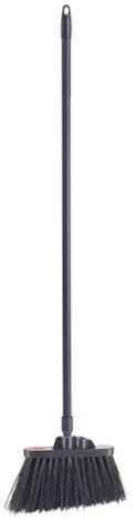 Winco Heavy Duty Unflagged Black Bristles Angle Broom with 48 inch Length Fiberglass Handle -- 12 set per case