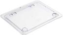 Winco Clear Polycarbonate Peg Hole Notched Hinged Cover for SP7202/7204/7206/7208 Half Size Steam Pan -- 48 per case