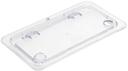 Winco Clear Polycarbonate Peg Hole Notched Hinged Cover for SP7302/7304/7306/7308 Third Size Steam Pan -- 48 per case