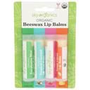 Sky Organics 4 Piece Beeswax Lip Balm - Variety Pack -- 4 per case