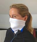 Safe Plus Face Large White Neck Face Safe Gaiter, 9 x 9 x 15 inch