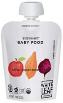 White Leaf Provision Organic Biodynamic Apple Sweet Potato Beet Baby Food, 3.2 Ounce -- 6 per case