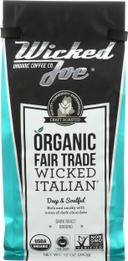 Wicked Joe Organic Wicked Italian Ground Coffee, 12 Ounce -- 6 per case