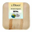 Dtocs Palm Leaf 10 inch Square Disposable Dinner Plate -- 50 per case