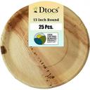Dtocs Palm Leaf 13 inch Round Charcuterie Board Platter Tray Set -- 25 per case