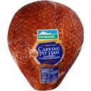 Farmland Bronze Medal Carving Smoked Pit Ham and Water, 17.55 pound -- 2 per case.
