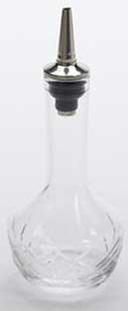 American Metalcraft Stainless Steel Handcut Silicone Dasher Glass Bitters Bottle, 2 Ounce