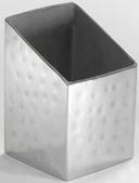 American Metalcraft Stainless Steel Hammered Finish Square Sugar Packet Holder, 2 x 2 x 2 3/4 inch