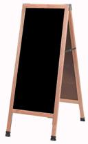 Aarco Solid Oak Wood A-Frame Sidewalk Black Composition Chalkboard, 42 x 18 inch