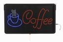 Aarco Black High Visibility Large Coffee LED Sign, 13 x 22 inch