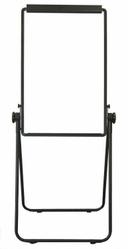 Aarco Lightweight Black Aluminum Base Portable Whiteboard Flip Fold Easel