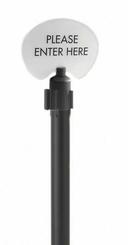 Aarco PLEASE ENTER HERE Frameless Oval Sign, 7 1/2 x 10 inch