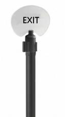 Aarco EXIT Frameless Oval Sign, 7 1/2 x 10 inch