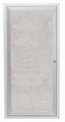 Aarco Outdoor Satin Anodized Aluminum Framed Enclosed Bulletin Board, 24 x 12 inch