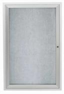 Aarco Outdoor Satin Anodized Aluminum Framed Enclosed Bulletin Board, 24 x 18 inch