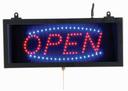 Aarco Black High Visibility Small Open LED Sign, 6 3/4 x 16 1/8 inch