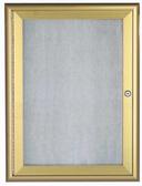 Aarco Indoor/Outdoor Waterfall Series Gold Enclosed Bulletin Board, 24 x 18 inch