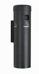 Aarco Black Wall Mounted Cigarette Receptacle, 12 1/4 x 3 1/2 inch