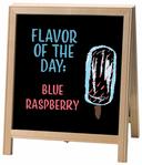 Aarco Solid Oak Wood Table Top A Frame Black Markerboard, 14 x 12 inch