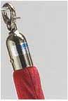 Aarco Form-A-Line (TM) Chrome Hardware Style Red Velour Rope, 6 Feet