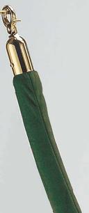 Aarco Form-A-Line (TM) Brass Hardware Style Green Velour Rope, 6 Feet