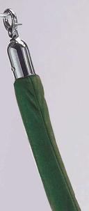 Aarco Form-A-Line (TM) Satin Hardware Style Green Velour Rope, 6 Feet