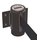 Aarco Form-A-Line (TM) Black Finish Wall Mounted Crowd Control System with 7 feet Retractable Black Belt