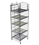 Mobile Merchandisers Radius Top 5-Shelf Fold-Up Matte Black