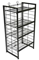Mobile Merchandisers 4 Shelf Fold Up Black