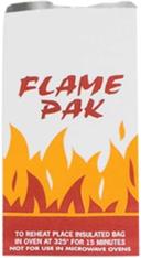 Bagcraft Corporation White Red/Yellow Flame Qt Paper Foil Laminated Insulator Bag, 5.25 x 3.5 x 12 inch -- 1000 per case