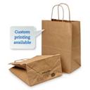 Duro Number 65 Brown 100 Percent Recycled Virgin Paper Shopping Bag, 13 x 7 x 17 inch -- 250 per case
