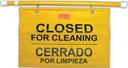 Rubbermaid Multilingual Yellow Closed For Cleaning Hanging Doorway Safety Sign, 28 to 50 inch