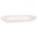 Hoffmaster White Paper Medium Weight Fluted Hot Dog Tray, 6 inch -- 3000 per case