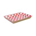 Southern Champion Large Red Paper Rectangular Lunch Tray -- 250 per case